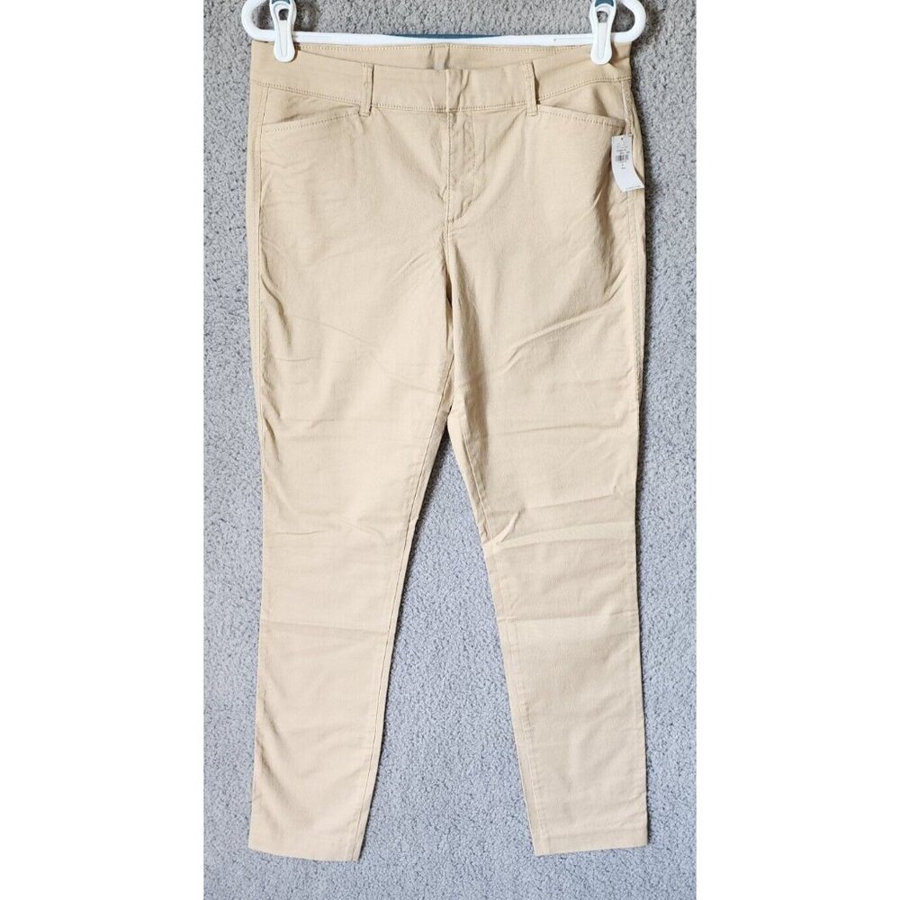 NEW Old Navy Womens Pixie Stretch Khaki Chino Dress Pants Upper Crust Tan 8 Tall